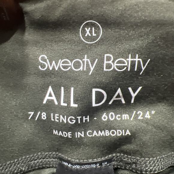 Sweaty Betty All Day Women Athletic Leggings 7/8 Length Stretch Green Size XL - Picture 9 of 14